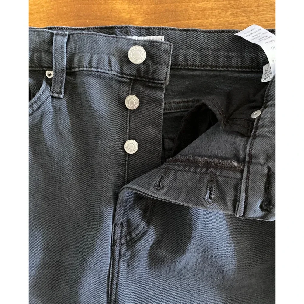 Frank & Eileen CORK Worn Black Raw Hem Straight Leg Jeans Size 32